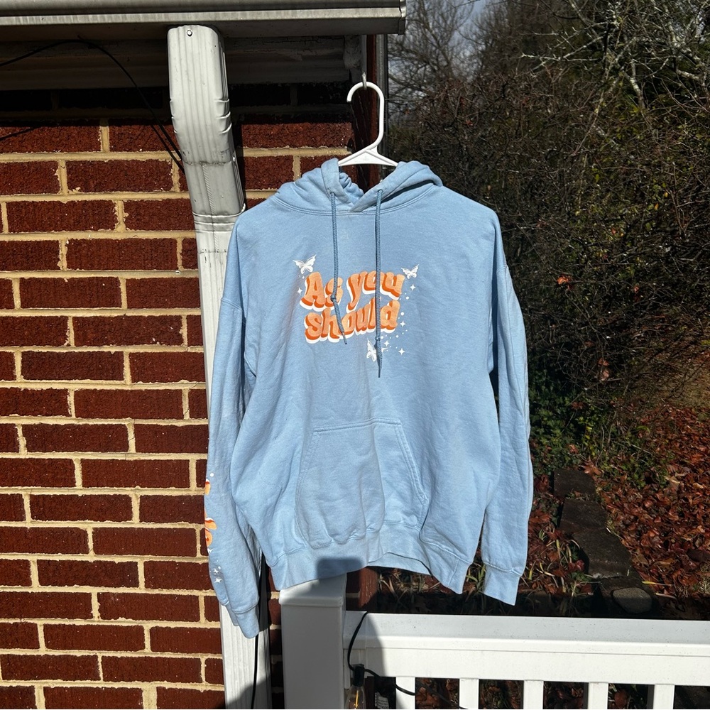 Laurenkett Light Blue As you should Hoodie
